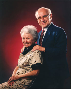 A picture of Rose Director Friedman and Milton Friedman
