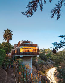 Bridges’ brutalist home has become a Sunset Boulevard landmark. 