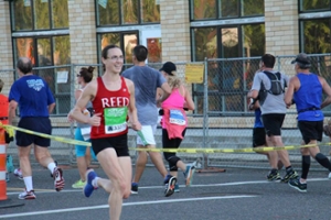 Prof. Alison Crocker [physics] at Portland Marathon 2014