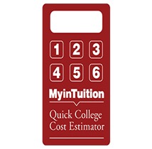 image of red calculator with text "My inTuition" on it.