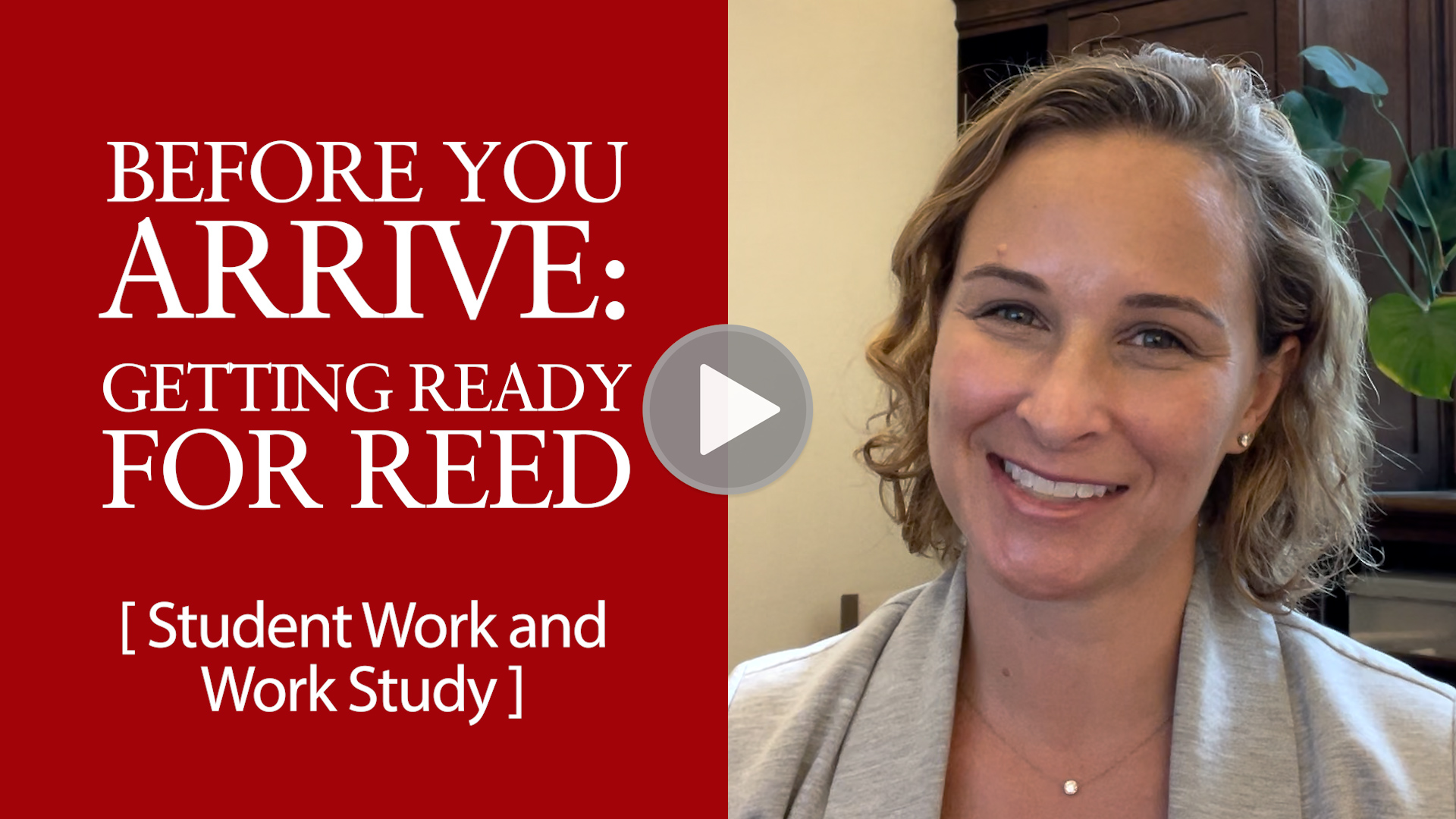 A staff member of Reed College smiling.