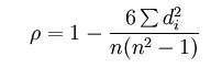 equation for spearman