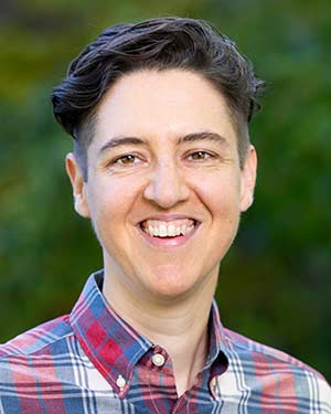 Portrait of Miriam Bowring standing outside