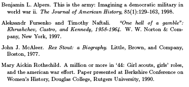 Citation Format Biology (Items in bibliography sorted in order cited)