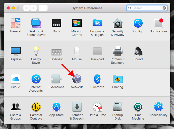 system preferences network icon