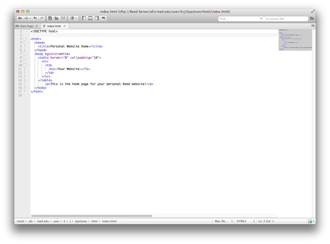 Creating a site with Komodo Edit CIS Help Desk Reed College