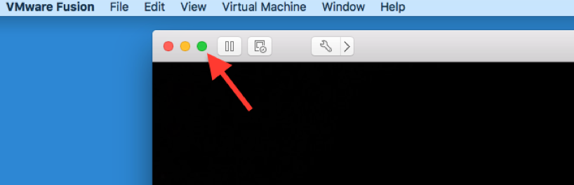 VMware Fusion Maximize Button Location