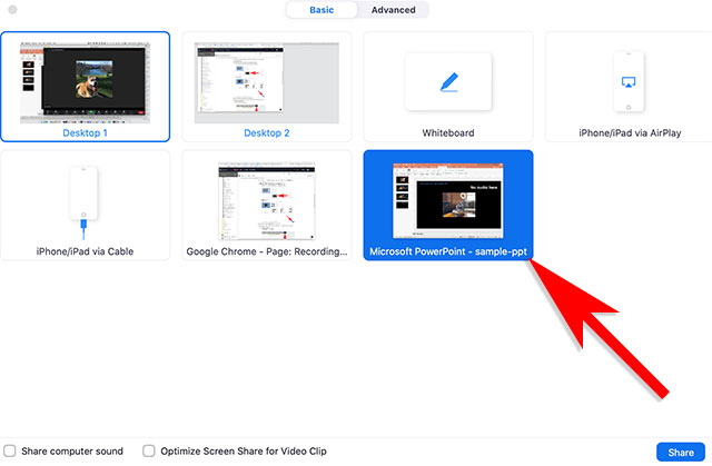 share powerpoint presentation and see notes