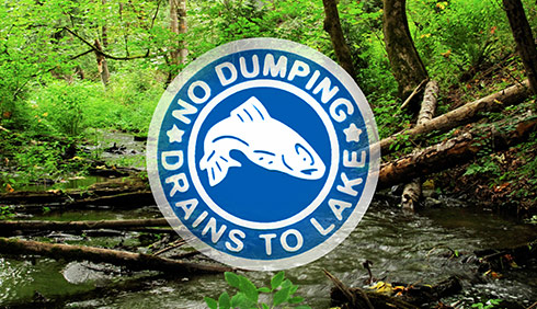 No Dumping, Drains to Lake