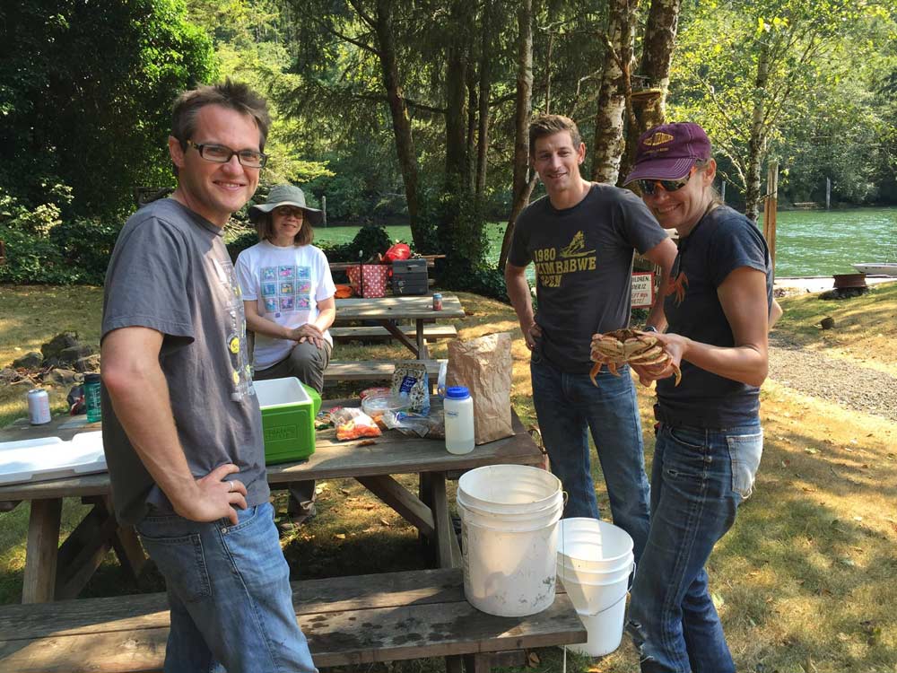 ES faculty at a picnic