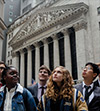 photo of Reed students on Wall Street