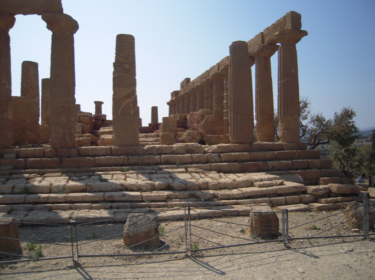 One of the temples in Agrigento
