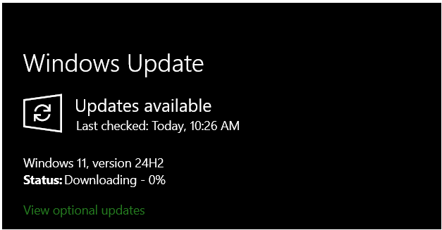 Updating in progress