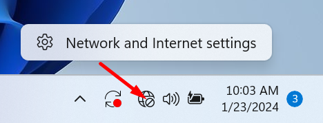 Wifi Icon in System Tray