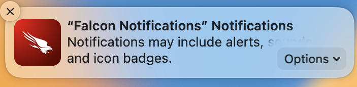 Falcon Notification