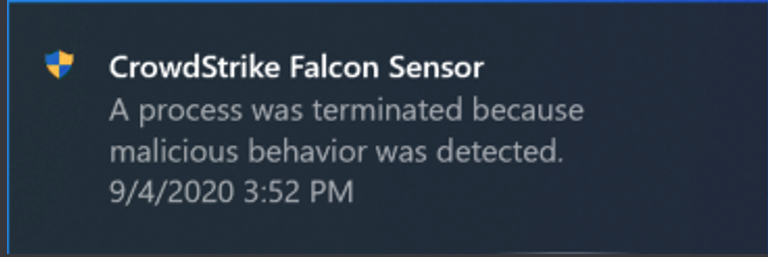 Falcon Process Terminated