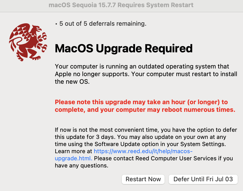 OS Upgrade Prompt