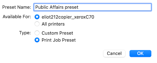 Shows an example name.