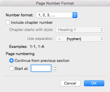 Continuous pagination