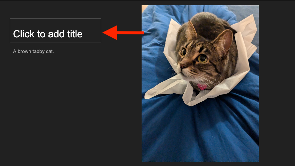Title placeholder in Google Slides.