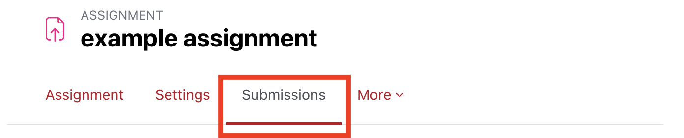 Moodle assignment showing Submissions tab.