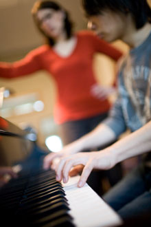 Piano practice in Prexy
