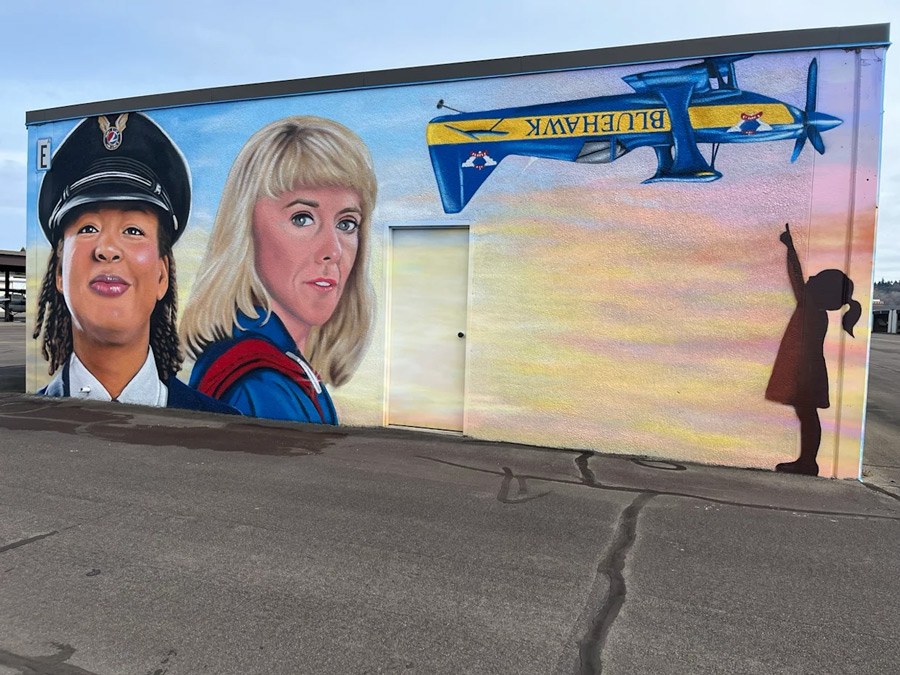 Airport Mural Features Aviator Joann Osterud ’68 