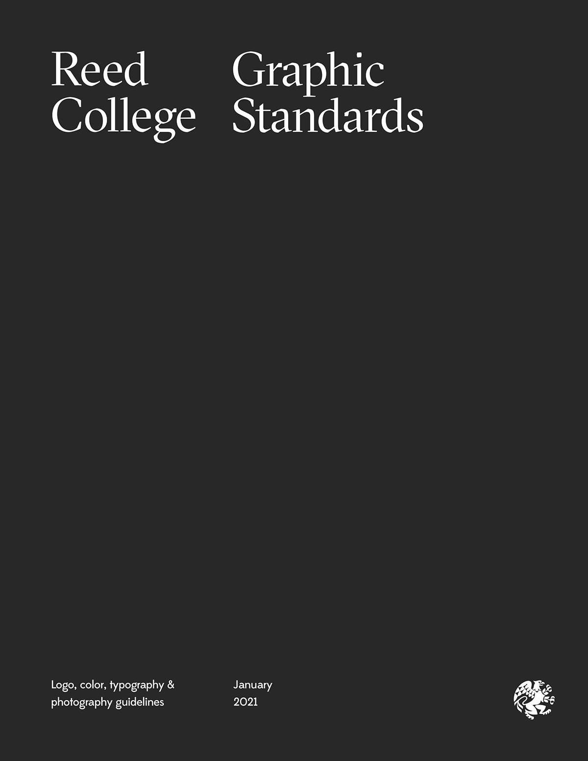 Reed College Graphic Standards cover art