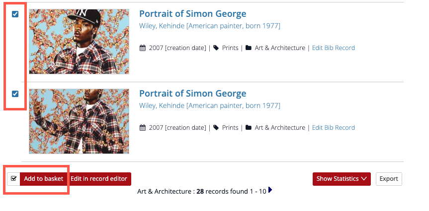 adding images to a basket