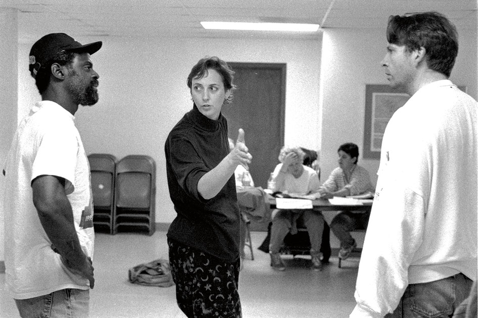 &amp;#160;Jan Powell (center) in rehearsal for Othello with Tygres Heart Shakespeare Company, 1996.