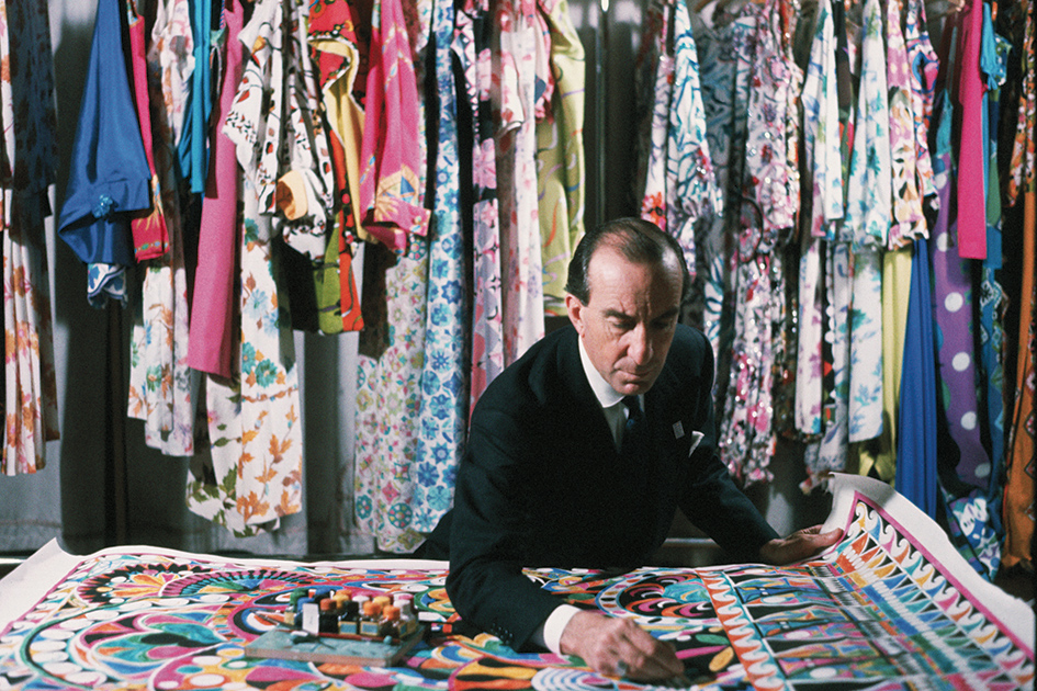 Thinker, tailor, soldier, spy. Emilio Pucci '37 at work.