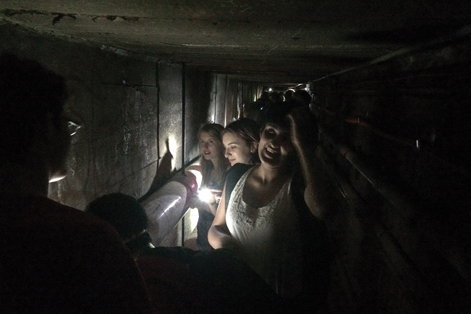 Inside Steam Tunnels, Students Make Their Mark