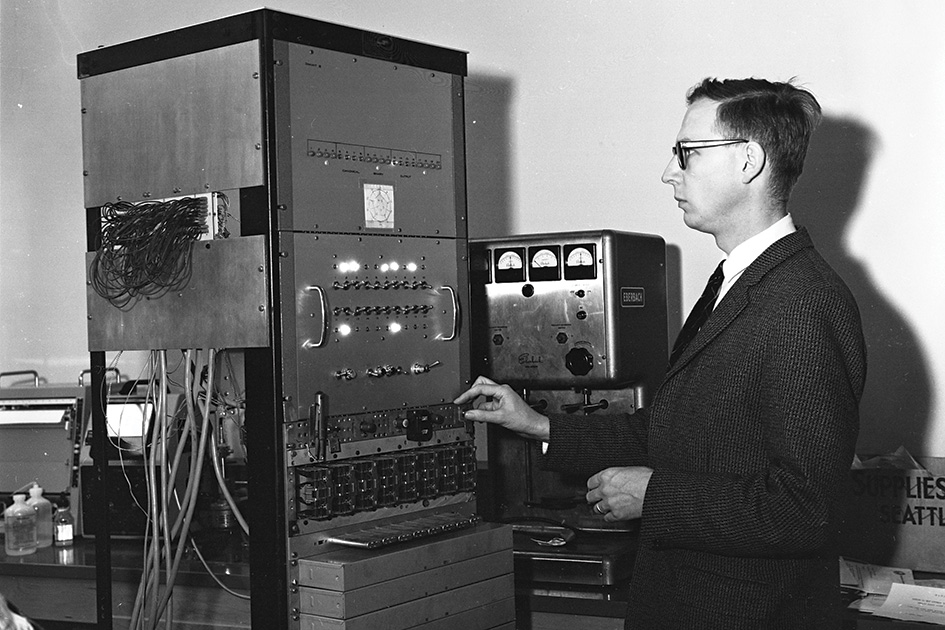 PINBALL WIZARD. Prof. John Hancock headed up the team that built Reed&amp;#8217;s first computer, DIMWIT.