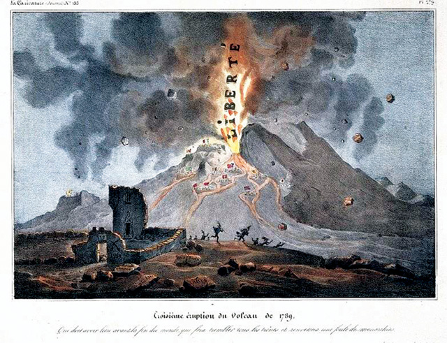 Troisi&amp;#232;me &amp;#233;ruption du volcan de 1789, by Auguste Desperret (1833)