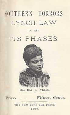 Cover image of Southern Horrors with photo of Ida B. Wells