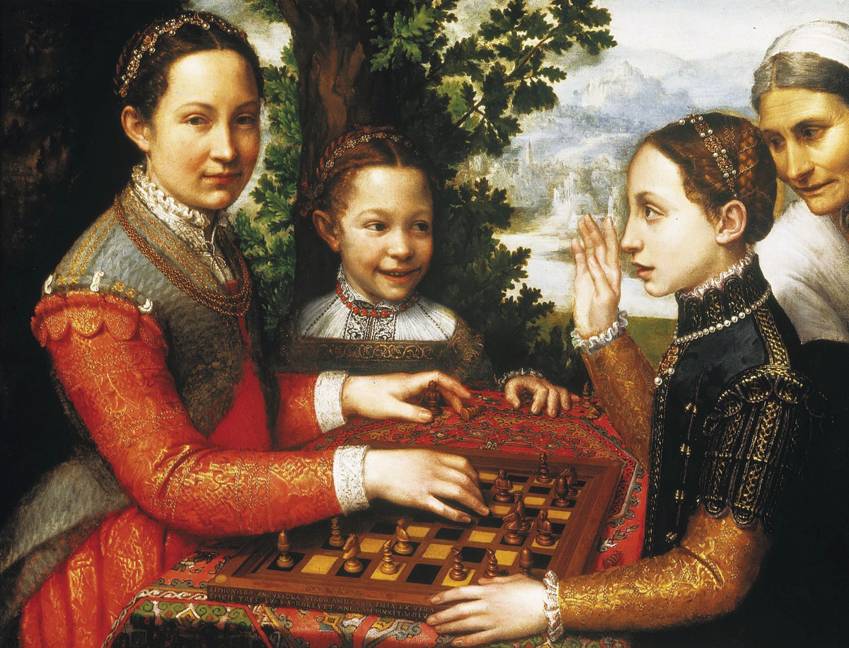 In The Chess Game (1555), painter Sofonisba Anguissola subverts the traditional artistic representation of women.