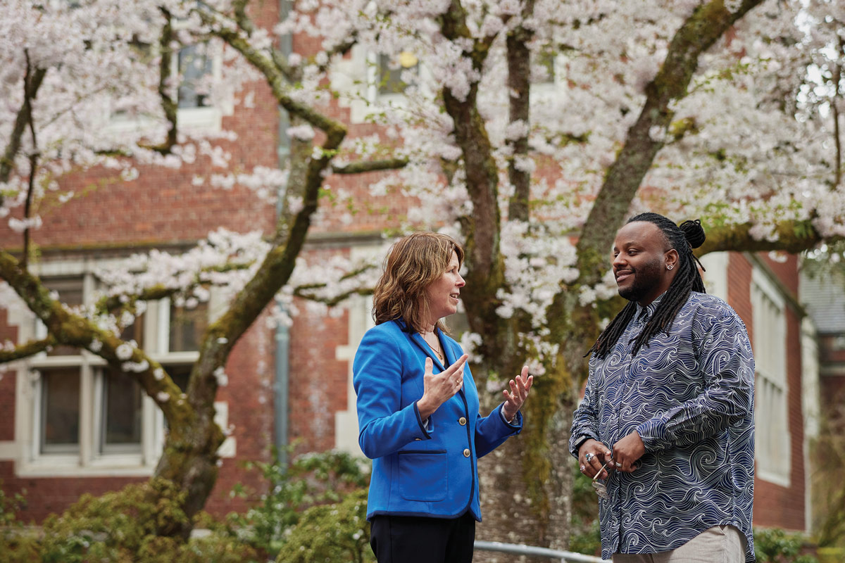 President Audrey Bilger and Vice President for Student Life Karnell McConnell-Black