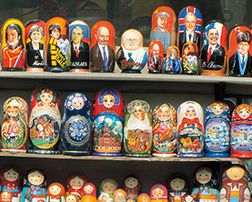 Matryoshka Dolls featuring Lenin, Obama, and Harry Potter