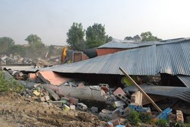 Mechi Mahakali School destroyed by government bulldozers.