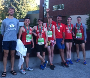 Reed runners after Portland marathon 2014