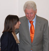 Meredith Safer with President Bill Clinton image