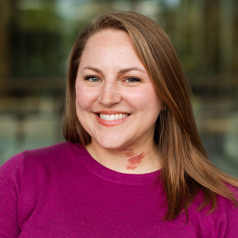 Photo portrait of Caitlyn Schock, Assistant Director, Marketing & Communications.