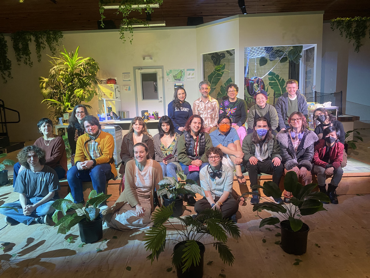 Faculty and student outing to see professor Barbie Wu in Sapience at Artists Repertory Theatre.