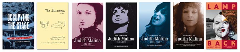 A row of book covers published by Kate Bredeson